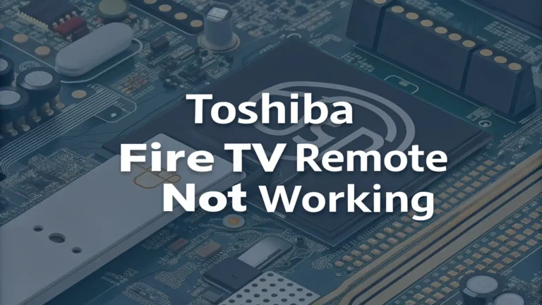 Toshiba Fire TV Remote Not Working: A Quick Guide